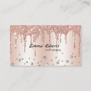 Rose Gold Moderne Business Card Visitenkarte
