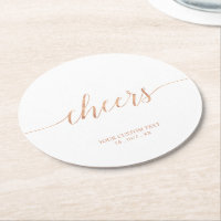 Rose Gold Moderne Letters Cheers Party Event