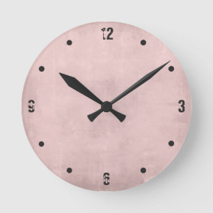 Rose Gold Moderne Rustikale Abstrakt Runde Wanduhr