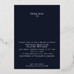 Rose Gold Modernes Brautparty Folieneinladung