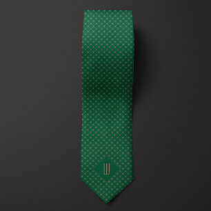 Rose Gold Monogram Diamond Pattern Neck Tie Krawatte