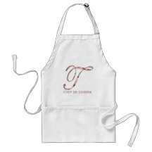 Rose Gold Monogram T Koch de Cuisine oder Ihr Text