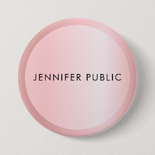 Rose Gold Monogram Template Elegant Moderne große Button