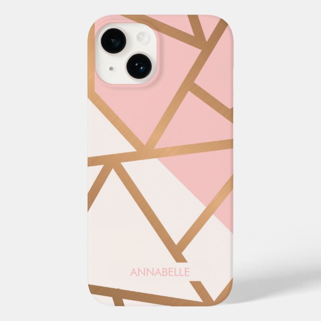 Rose Gold Mosaik Case-Mate iPhone Hülle (Rückseite)