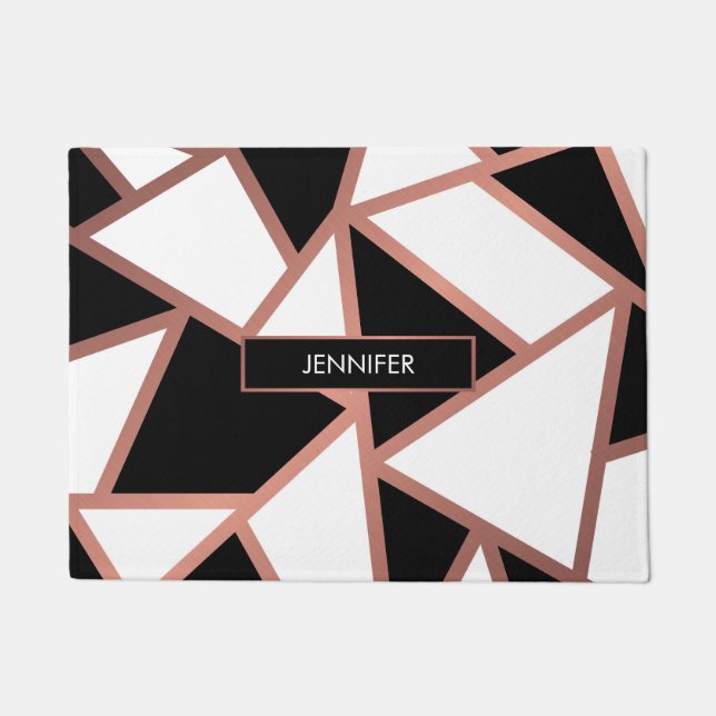 Rose Gold Mosaik Fußmatte (Vorderseite)