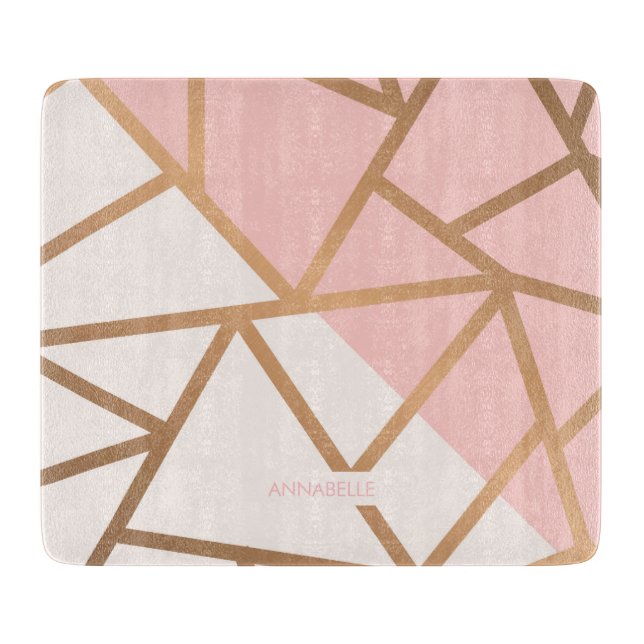 Rose Gold Mosaik Schneidebrett (Vorderseite)