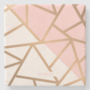 Rose Gold Mosaik Steinuntersetzer