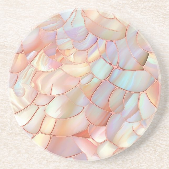 Rose gold mother of pearl  getränkeuntersetzer (Vorne)