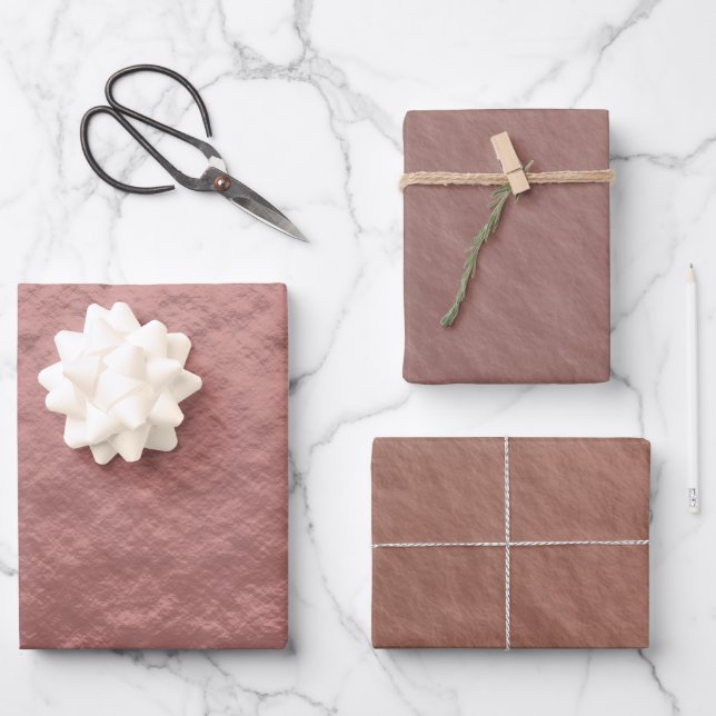 Rose Gold Muster Geschenkpapier Set (Vorderseite)