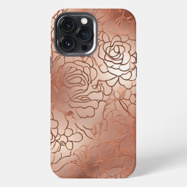 Rose Gold Muster iPhone / iPad Hülle iPhone 13 Pro Max Hülle (Rückseite)