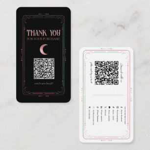 Rose Gold Mystische Magie Okkult Soziale Medien QR Visitenkarte