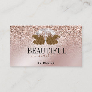  Rose Gold Nagelsalon Handnails Technikerin  Visitenkarte
