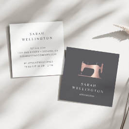 Rose Gold Nähmaschine | Seamstress oder Schneider Quadratische Visitenkarte