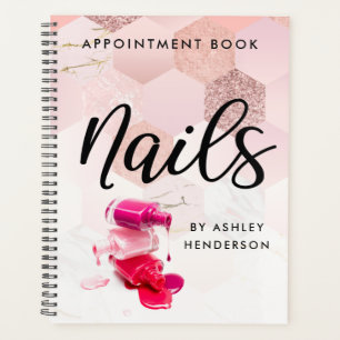 Rose Gold Nails Ernennung Planer