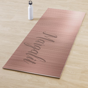 Rose Gold Name Monogram Yogmata Yogamatte