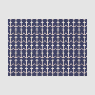 Rose Gold Navy Nautic Tissue Seidenpapier