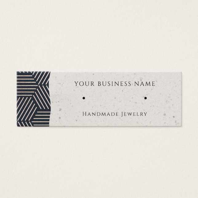 Rose Gold Navy Stuck Earring Display Cards (Vorderseite)