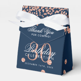 Rose Gold Navy Vielen Dank 30. Geburtstag Confetti Geschenkschachtel