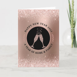 Rose Gold Numerologie Vorhersage Neujahr 2022 Feiertagskarte