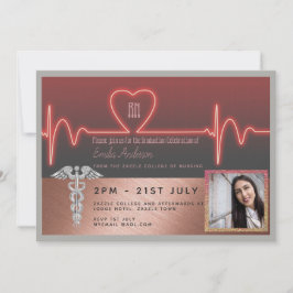 Rose Gold Nurse Abschluss Einladung - FOTO RN