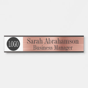 Rose Gold Office Door Signierung Long 10" Namenspl Türschild