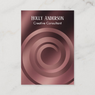 Rose Gold Ombre Bold Spiral Muster Visitenkarte