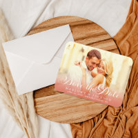 Rose Gold Ombre Foto Save-the-Date