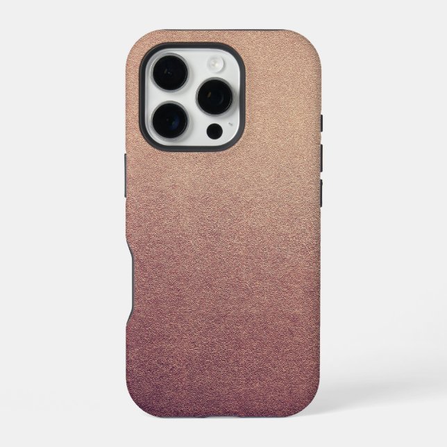 Rose Gold Ombre Glitzer Sand Pink iPhone Hülle (Rückseite)