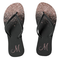 Rose Gold Ombre Glitzer Sparkle Monogram