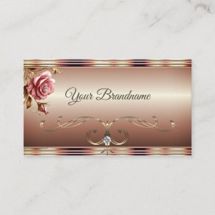 Rose Gold Ombre Verlauf Rosa Vintage Glamour Visitenkarte