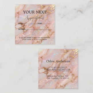 Rose Gold Opal Termin-Erinnerungskarte Terminkarte