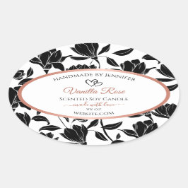 Rose Gold Ovaler Aufkleber