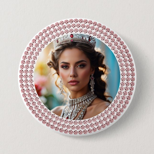 Rose Gold Pageant-Button Glam-Kollektion Button (Vorderseite)