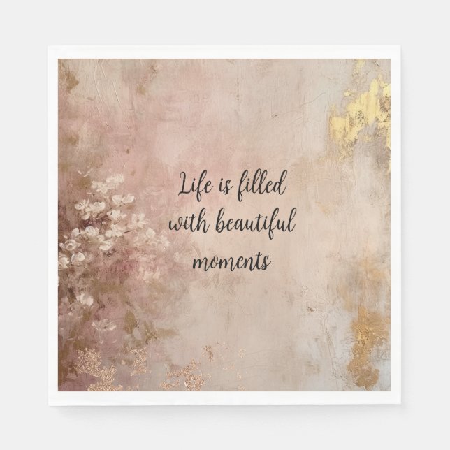 Rose Gold Paint Serviette (Vorderseite)