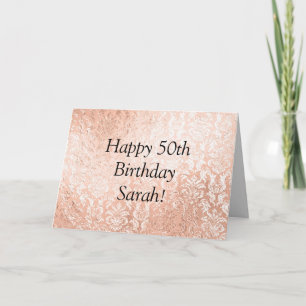 Rose Gold Personalisiertes Alles Gute zum Geburtst Karte