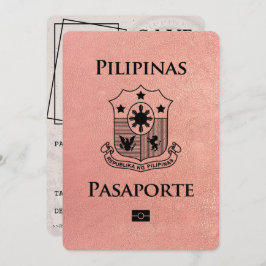 Rose Gold Philippinen Pass Save the Date