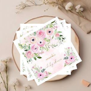 Rose Gold Pink Babydusche Serviette