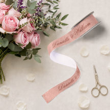 Rose Gold Pink Elegante Kalligrafie Glitzer Hochze