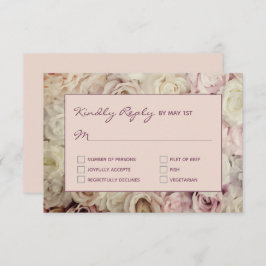 Rose Gold Pink / Fig RSVP Karten Rose Hintergrund