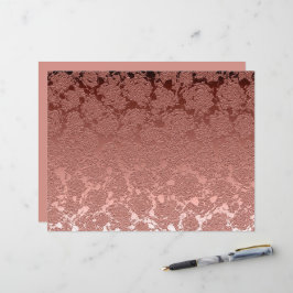 Rose Gold Pink Floral Sukkulentes Muster Metallic