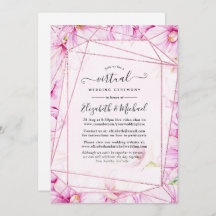 Rose Gold & Pink Geometric Virtual Wedding