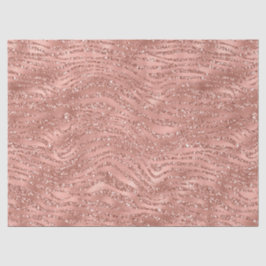 Rose Gold Pink Glam Glitzer Zebra Print  Seidenpapier