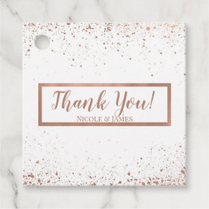 Rose Gold Pink Glam Moderne Chic Gastgeschenk Hoch Geschenkanhänger