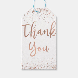 Rose Gold Pink Glam Moderne Schicke Hochzeits-Dank Geschenkanhänger