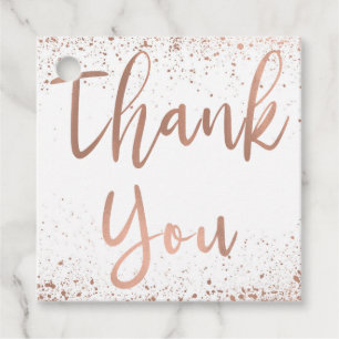 Rose Gold Pink Glam Moderne Schicke Hochzeits-Dank Geschenkanhänger