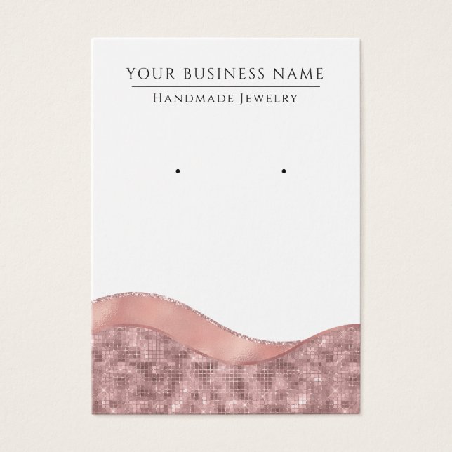 Rose Gold Pink Glam Oost Display Cards (Vorderseite)
