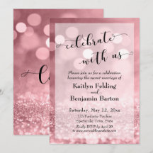 Rose Gold Pink Glitzer Bokeh feiern mit uns
