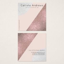 Rose Gold Pink Glitzer Geo Herzkleckse Display