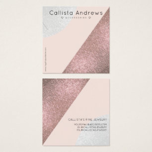 Rose Gold Pink Glitzer Geo Herzkleckse Display