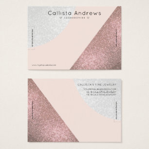 Rose Gold Pink Glitzer Geo Herzklopfen Anzeige